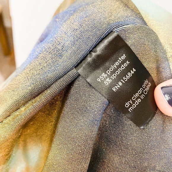 Le Superbe Take it easy Metallic Slit Multicolor Tie dye Skirt Medium - Picture 8 of 8